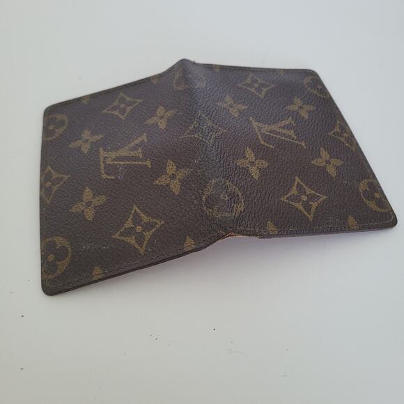 Vintage Louis Vuitton LV Brown Bi-Fold Leather Wallet Monogram Card ID Unisex - Picture 6 of 10